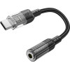 Hoco Adapter Aux Type C To Jack 3,5 Mm LS37 0,15 m Transparent black