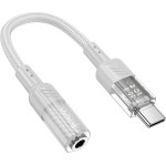 Hoco Adapter Aux Type C To Jack 3,5 Mm LS37 0,15 m Transparent gray