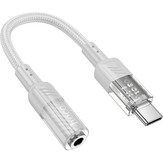 Hoco Adapter Aux Type C To Jack 3,5 Mm LS37 0,15 m Transparent gray