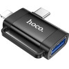 Hoco Adapter Otg 2in1 Type C (male) / Lightning (male) To Usb A (female) UA31F black