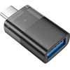 Hoco Adapter Otg Type C (male) To Usb A (female) UA36B Transparent black