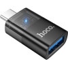 Hoco Adapter Otg Type C (male) To Usb A (female) UA36B Transparent black