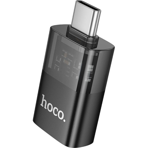 Hoco Adapter Otg Type C (male) To Usb A (female) UA36B Transparent black