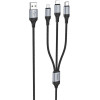 Hoco Cable 3in1 Usb A To Lightning / Micro Usb / Type C 2,4A X102 1 m black