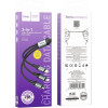 Hoco Cable 3in1 Usb A To Lightning / Micro Usb / Type C 2,4A X102 1 m black