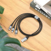 Hoco Cable 3in1 Usb A To Lightning / Micro Usb / Type C 2,4A X102 1 m black
