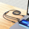 Hoco Cable 3in1 Usb A To Lightning / Micro Usb / Type C 2A X76 1 m black