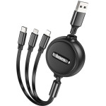 Hoco Cable 3in1 Usb A To Lightning / Micro Usb / Type C 2A X75 1 m black