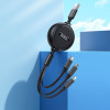 Hoco Cable 3in1 Usb A To Lightning / Micro Usb / Type C 2A X75 1 m black