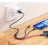 Hoco Cable 3in1 Usb A To Lightning / Micro Usb / Type C 2A X76 1 m Black / Red / blue