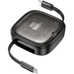 Hoco Cable All-in-One Retractable Charging Data Cable Set Pd 3A 60W U140 0,95 m black