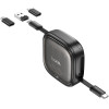 Hoco Cable All-in-One Retractable Charging Data Cable Set Pd 3A 60W U140 0,95 m black