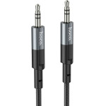 Hoco Cable Aux Jack 3,5 Mm (male) To Jack 3,5 Mm (male) UPA23 1 m Metal gray