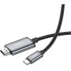Hoco Cable Type C To Hdmi 4K 30Hz UA27 2 m Metal gray