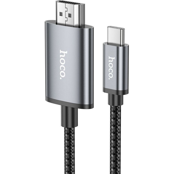 Hoco Cable Type C To Hdmi 4K 30Hz UA27 2 m Metal gray