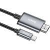 Hoco Cable Type C To Hdmi 4K 30Hz UA27 2 m Metal gray