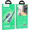 Hoco Cable Type C To Type C Pd QC3.0 5A 240W U134 1,8 m gray