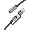 Hoco Cable Usb A / Type C To Cigarete Lighter UA38B 0,3 m black