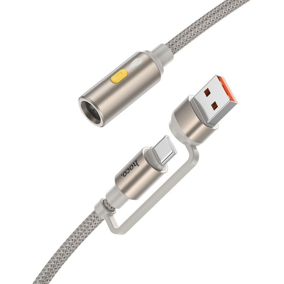 Hoco Cable Usb A / Type C To Cigarete Lighter UA38B 0,3 m gold