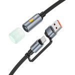Hoco Cable Usb A / Type C To Led Light UA38C black