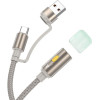 Hoco Cable Usb A / Type C To Led Light UA38C gold
