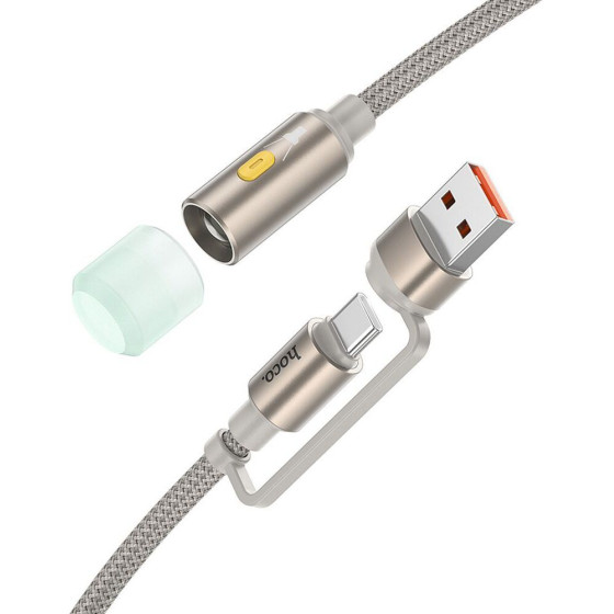 Hoco Cable Usb A / Type C To Led Light UA38C gold