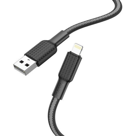 Hoco Cable Usb A To Lightning 2,4A X69 1 m Black white