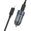 Hoco Car Charger Type C + Cable Type C To Lightning Pd Qc 30W Z57 Metal gray