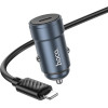 Hoco Car Charger Type C + Cable Type C To Lightning Pd Qc 30W Z57 Metal gray