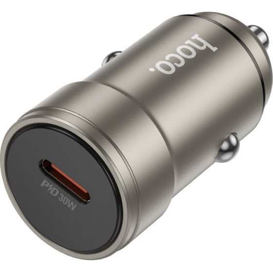 Hoco Car Charger Type C Pd Qc 30W Z57 Metal gray