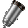 Hoco Car Charger Usb A + Type C + Cable Type C To Type C Pd QC3.0 43W NZ16A Metal gray
