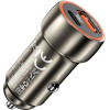 Hoco Car Charger Usb A + Type C Pd QC3.0 3A 20W Z46A Metal gray