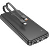 Hoco Powerbank 10000 Mah With Cables Type C + Lightning 2A J118 black