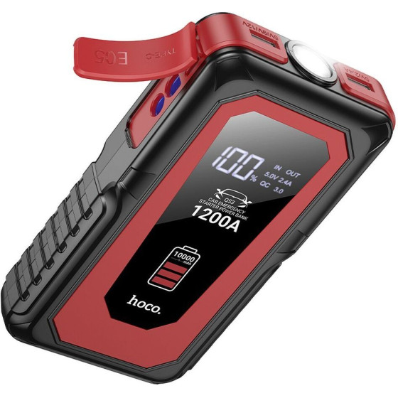 Hoco Powerbank 10000 Mah With Car Emergency Starter 2,4A 18W QS3 black