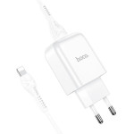 Hoco Travel Charger Usb A + Cable Usb A To Lightning 2A N2 white