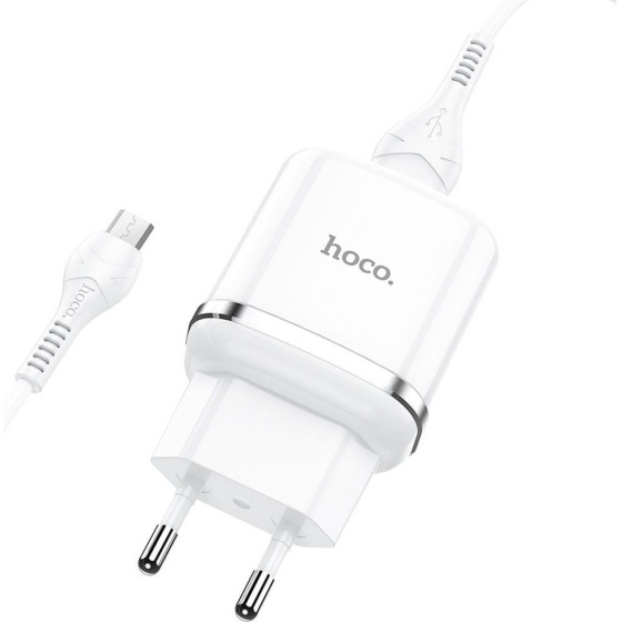 Hoco Travel Charger Usb A + Cable Usb A To Micro Usb QC3.0 3A 18W N3 white