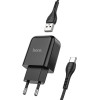 Hoco Travel Charger Usb A + Cable Usb A To Type C 2.1A N2 black
