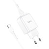 Hoco Travel Charger Usb A + Cable Usb A To Type C 2.1A N2 white