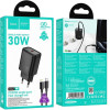Hoco Wall Charger Type C + Cable Type C To Lightning Pd Qc 30W N62 black