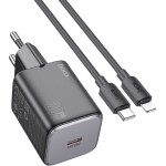 Hoco Wall Charger Type C + Cable Type C To Lightning Qc Pd 20W N40 black