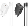 Hoco Wall Charger Type C + Cable Type C To Type C Pd Qc 30W N62 white