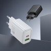Hoco Wall Charger Usb A + Type C + Cable Type C To Lightning Pd QC3.0 3A 30W N63 white