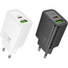 Hoco Wall Charger Usb A + Type C Pd QC3.0 3A 30W N63 black