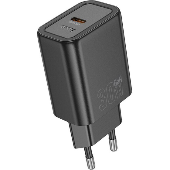Hoco Wall Charger Usb A + Type C Pd QC3.0 3A 30W N63 black