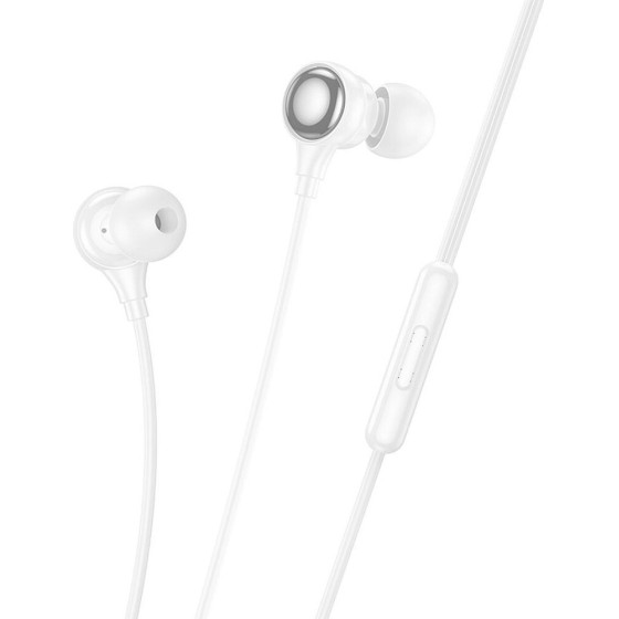Hoco Wire Earphones Jack 3,5 Mm With Microphone M116 white