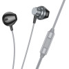 Hoco Wire Earphones Jack 3,5 Mm With Microphone M125 Metal gray