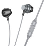 Hoco Wire Earphones Jack 3,5 Mm With Microphone M125 Metal gray