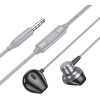 Hoco Wire Earphones Jack 3,5 Mm With Microphone M125 Metal gray