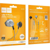 Hoco Wire Earphones Jack 3,5 Mm With Microphone M125 Metal gray