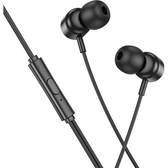 Hoco Wire Earphones Type C With Microphone M122 black